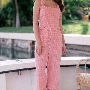Gal Meets Glam Logan Gingham Jumpsuit